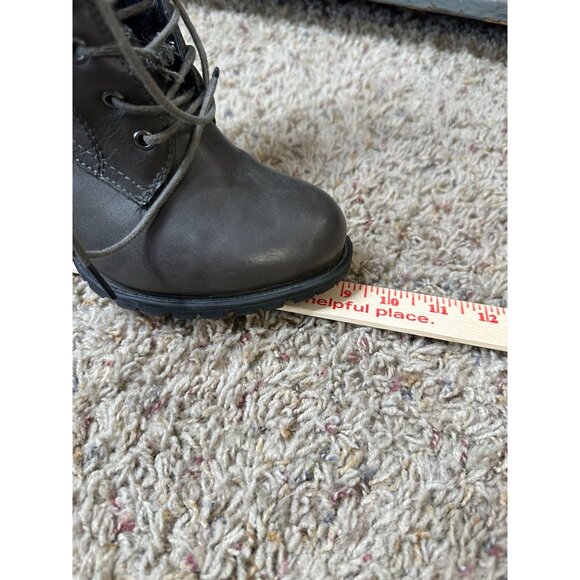 Dolce By Mojo Moxy Gray Lace-Up Ankle Boots Chunky Heel plaid Cuff Womens 9 - Picture 10 of 12